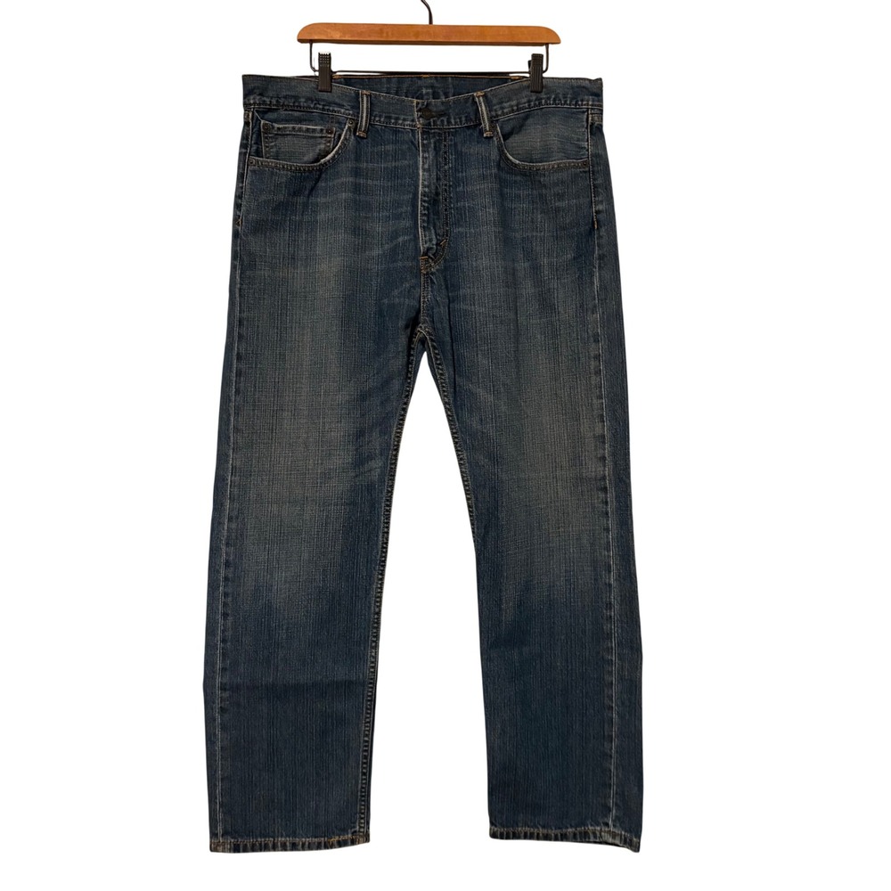 Levi Strauss 505 Mens Jeans 38x30 Medium Wash Straight Leg Denim Pants‎